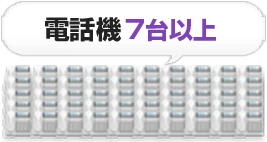 オフィスのビジネスフォン7台以上　電話工事・主装置つきま